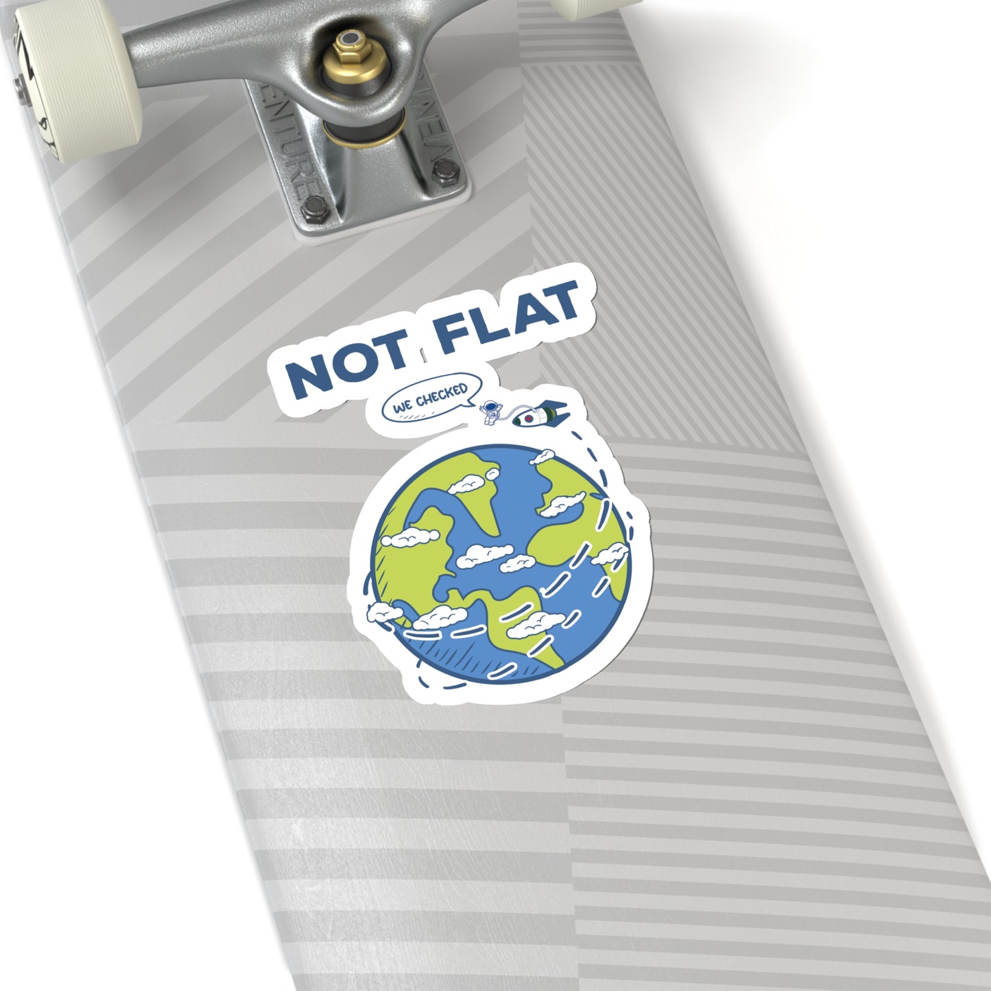 Flat Earth - Kiss-Cut Stickers