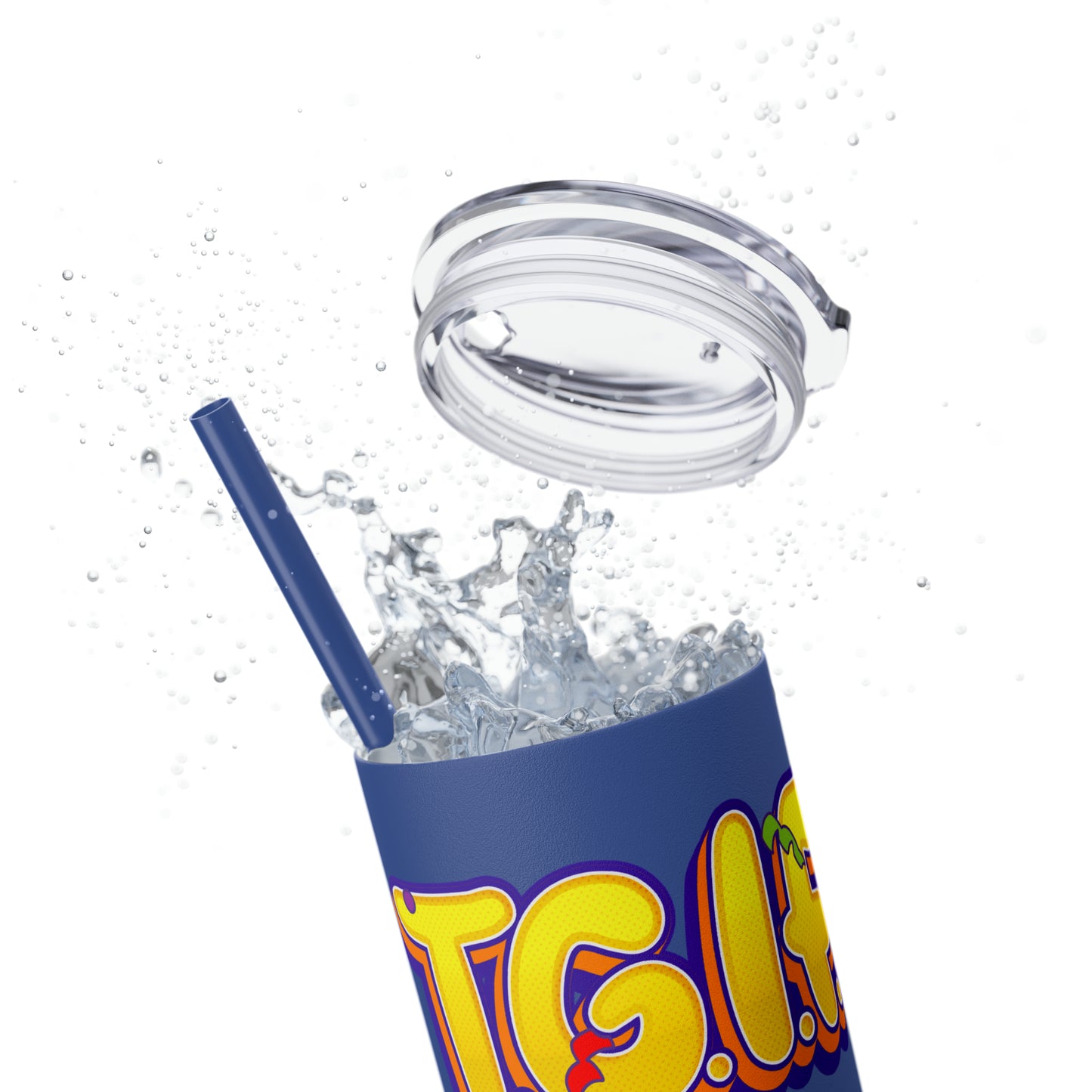 TGIF - Skinny Tumbler with Straw, 20oz