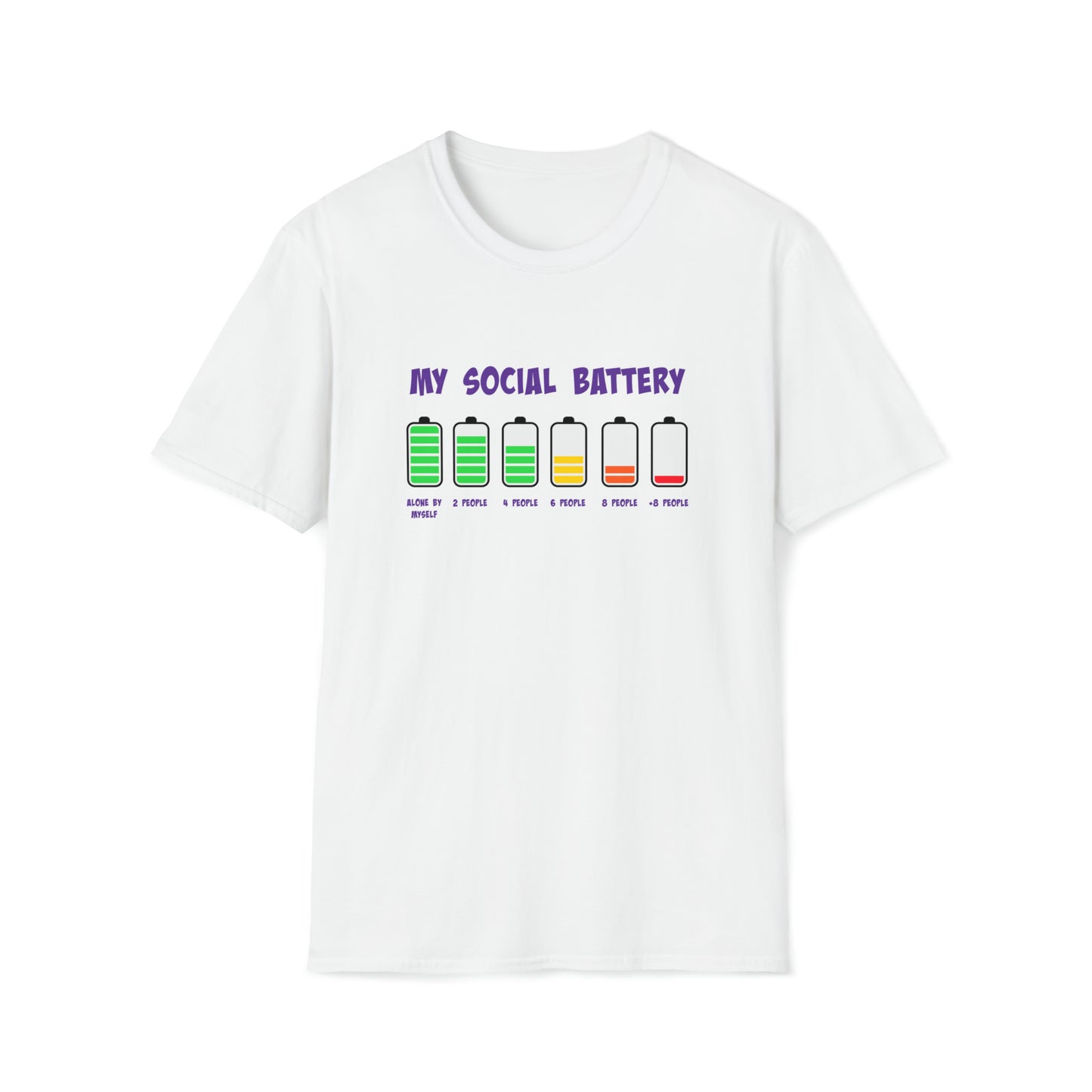 Social Battery - Unisex Softstyle T-Shirt