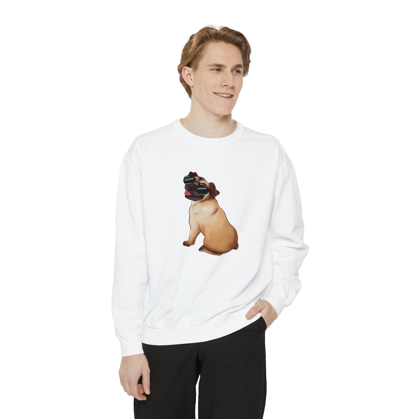 Pug - Unisex Garment-Dyed Sweatshirt