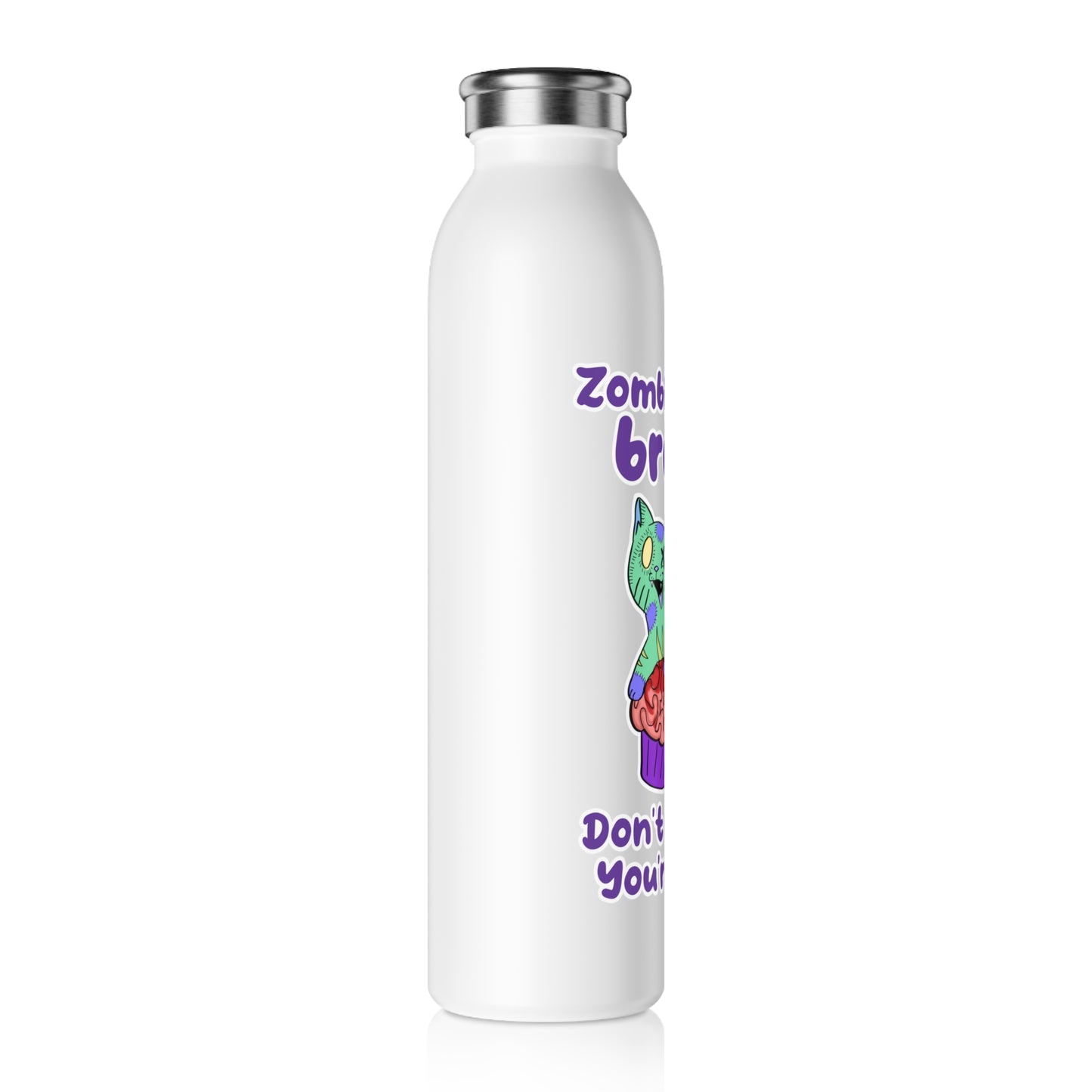 Zombie Cat - Slim Water Bottle