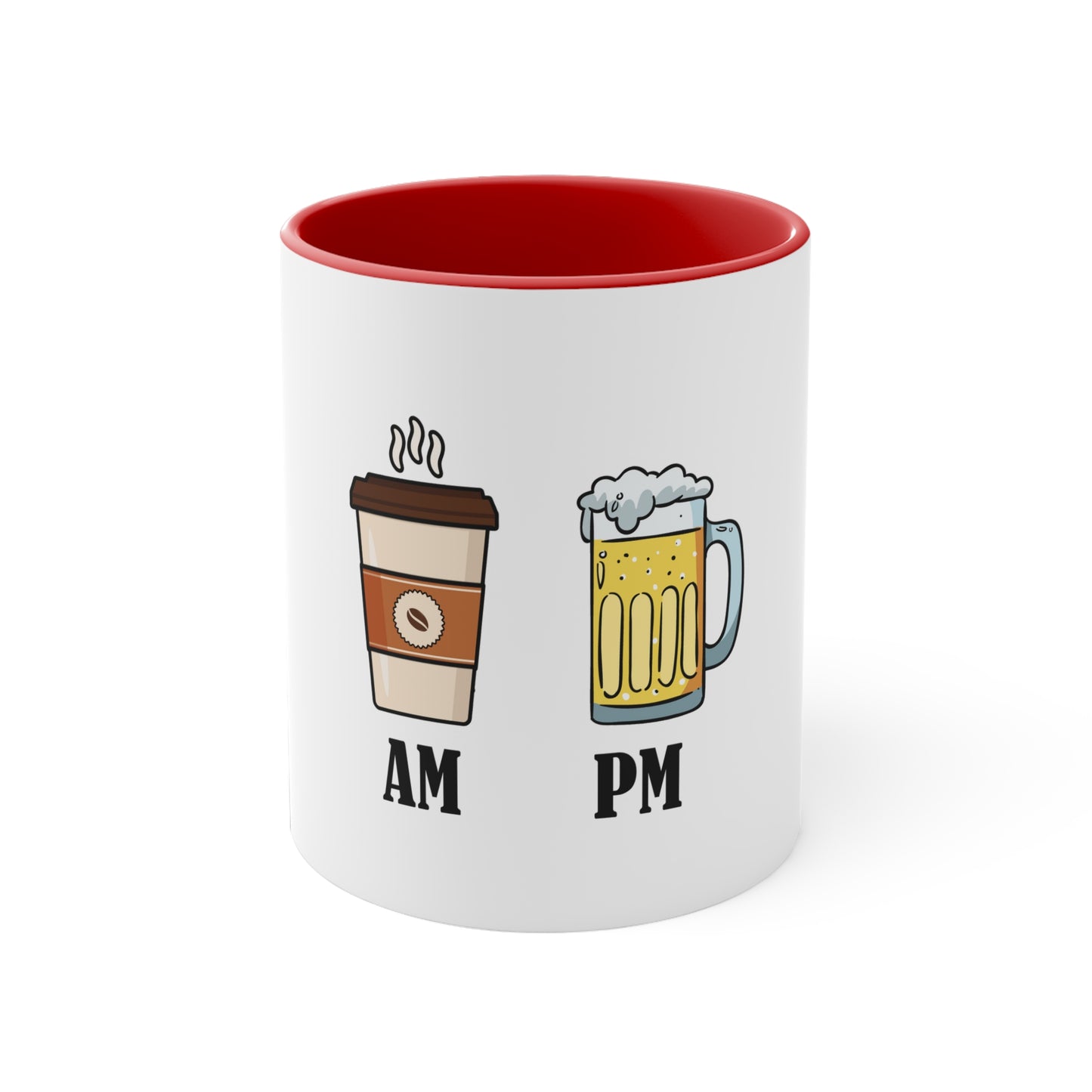 AM/PM - Accent Coffee Mug, 11oz