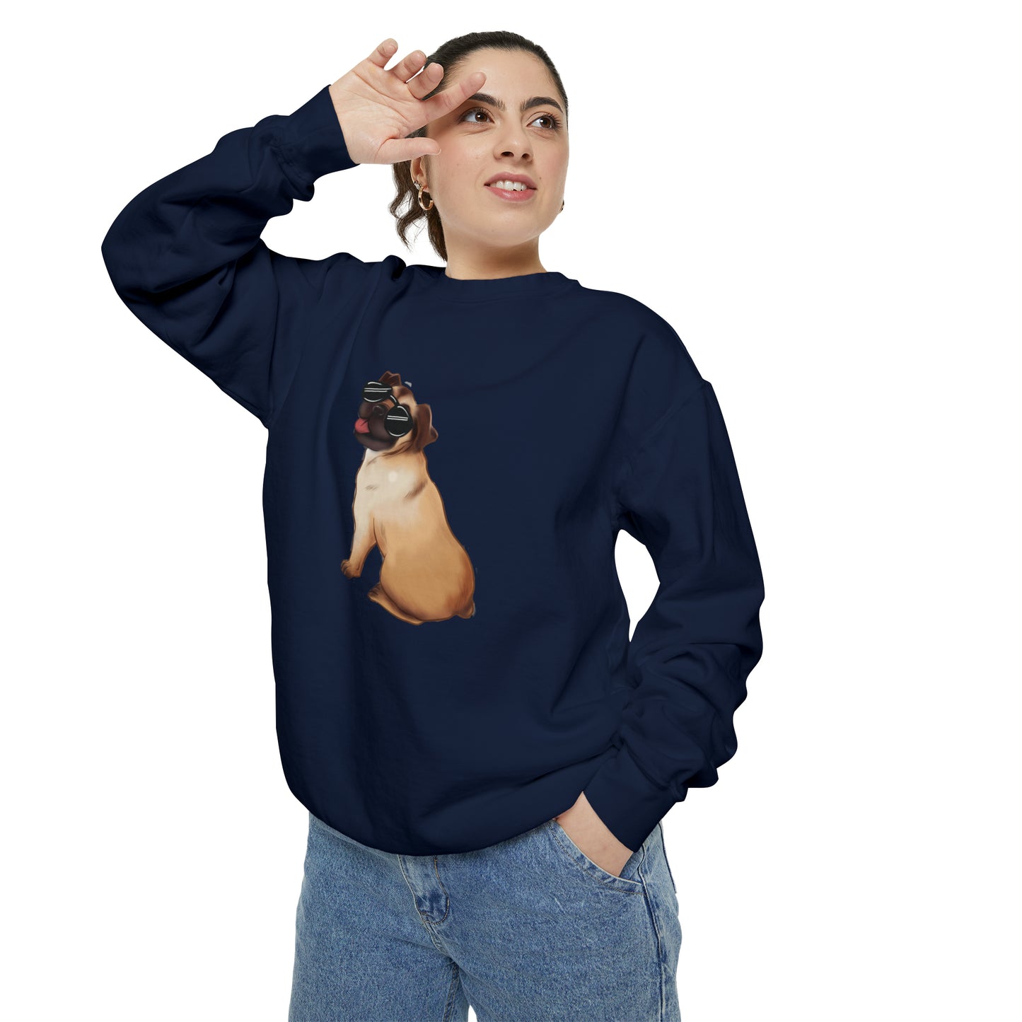 Pug - Unisex Garment-Dyed Sweatshirt